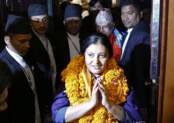 La vicepresidenta del Partido Comunista Marxista Leninista, Bidhya Devi Bhandari