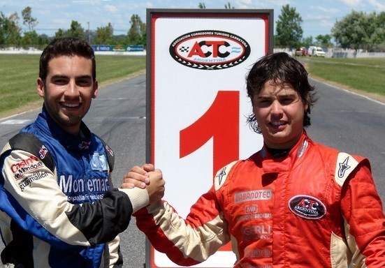 Julián Santero y Sebastián Reynoso, campeones del TC Mouras y TC Pista Mouras, respectivamente.