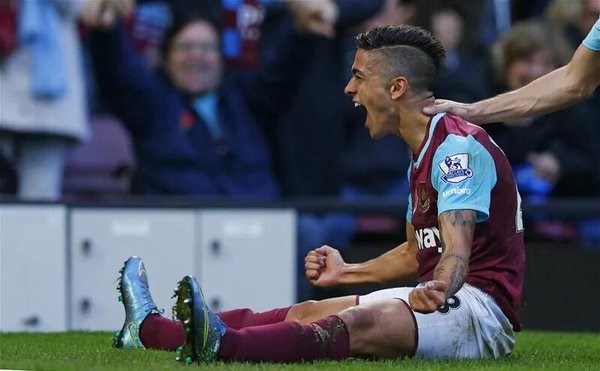 Un golazo de Manu Lanzini en el 1-1 entre West Ham y el Everton de Ramiro Funes Mori.