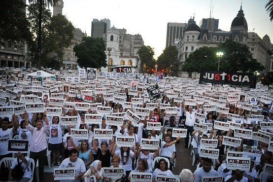 Homenaje a las víctimas a 3 años de la tragedia de Once.