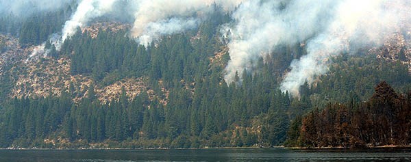 “Saliendo de Cholila, vimos en las montañas cómo ardía el bosque y una nube de humo ganaba el cielo”.