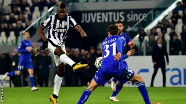 Pogba le dio de lleno y marcó un golazo para la "Vecchia Signora".