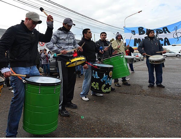 Protesta. Una imagen de archivo de un viejo reclamo policial por plata.