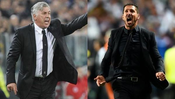 Ancelotti y Simeone, cara a cara nuevamente.