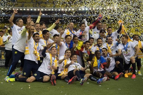 Así celebraron los jugadores del America su título en la Concachampions. 