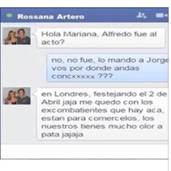 Falso. La charla de Facebook que se viralizó pero que nunca existió.
