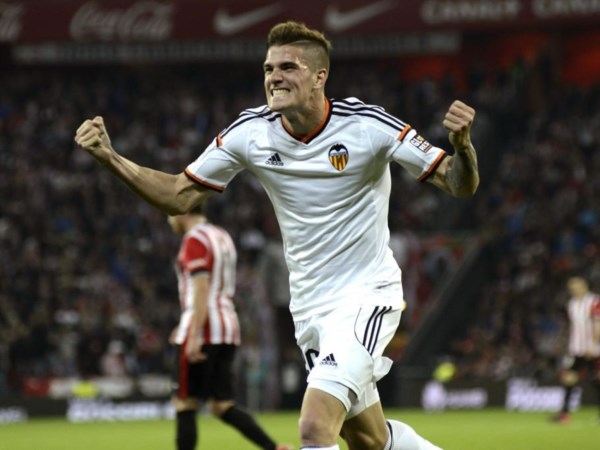 Rodrigo De Paul anotó el tanto con el que el Valencia igualó con el Bilbao.