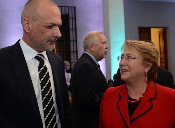Juntos. Buzzi y Bachelet dialogaron sobre la integración binacional.