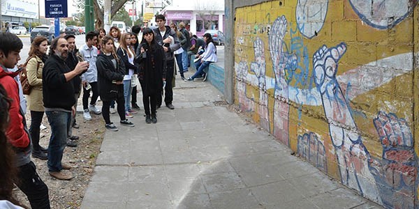 La recorrida se inició en el  mural que se llama “El pueblo conquistando el federalismo”. 
