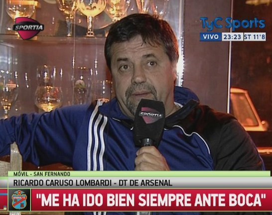 Caruso confía en que su equipo hará un buen partido ante Boca Juniors.