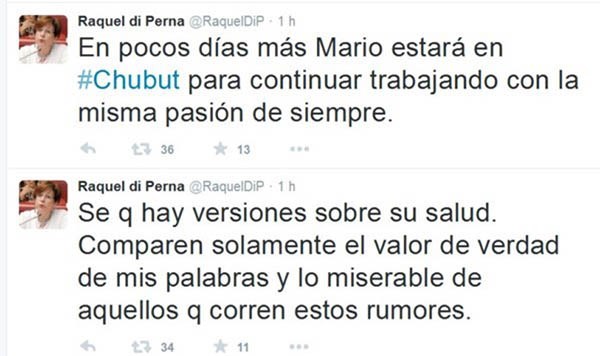 “Miserable”. Una postal de los tuits que ayer escribió Di Perna.