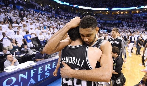 Duncan y Ginobili llegaron a las 619 victorias juntos y son la cuarta pareja mas ganadora, pasaron a Russell/Jones.