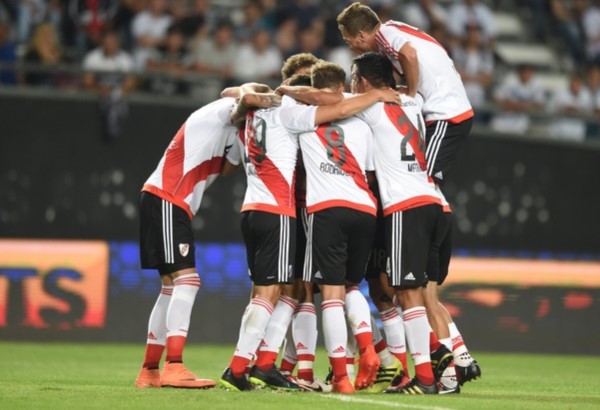 Con goles de los pibes Montiel y Quarta, más Alonso, Rodríguez y Alario, River goleó a Olimpia.