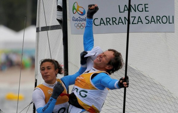 Lange junto a Carranza en Río. Lange y Del Potro, las historias más fuertes.