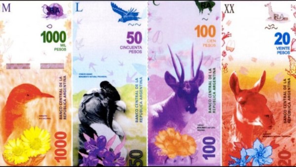 En 2017 los próceres en los billetes de 20, 50, 100 serán remplazados por animales autóctonos.