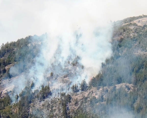 El incendio sigue en la zona de Los Cipreses.