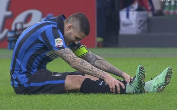 Icardi salió lesionado y hay preocupación.