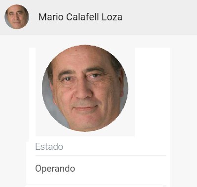 Calafell Loza no tiene empacho en poner como estado de WhatsApp "operando".