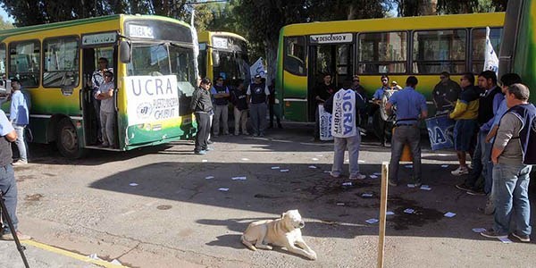 Entre perros. Los trabajadores volvieron a reclamar en las puertas del edificio municipal de Madryn.
