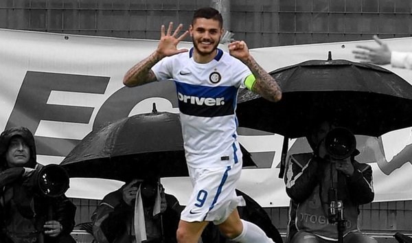 o IIcardi le dio la victoria de visita al Inter que se mantiene en puestos europeos.