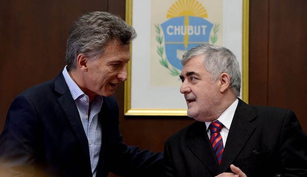 Das Neves con el presidente durante lo que fue su visita a la provincia.