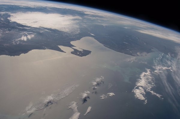 Así se ve Península Valdés desde la Estación Espacial Internacional