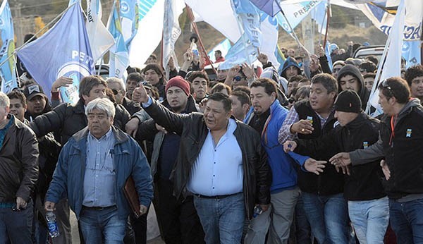 Otra de las postales que dejó la protesta en las rutas de Comodoro.