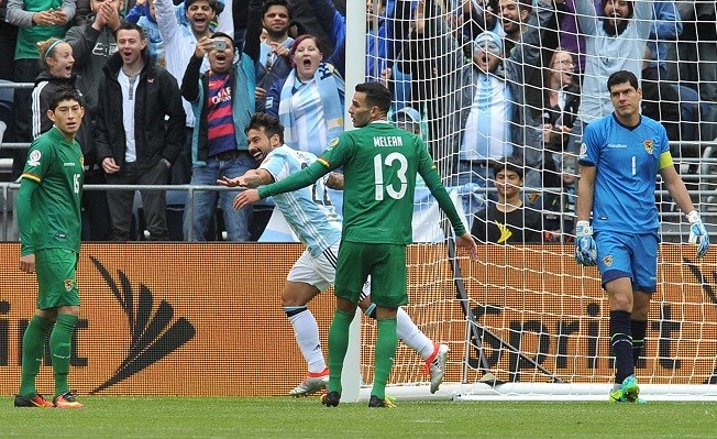 Lavezzi abrió el marcador en Seattle. Messi entró en el segundo tiempo pero no pudo marcar.