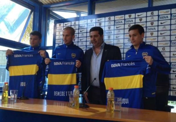 Fueron presentados oficialmente en conferencia los refuerzos "xeneizes".