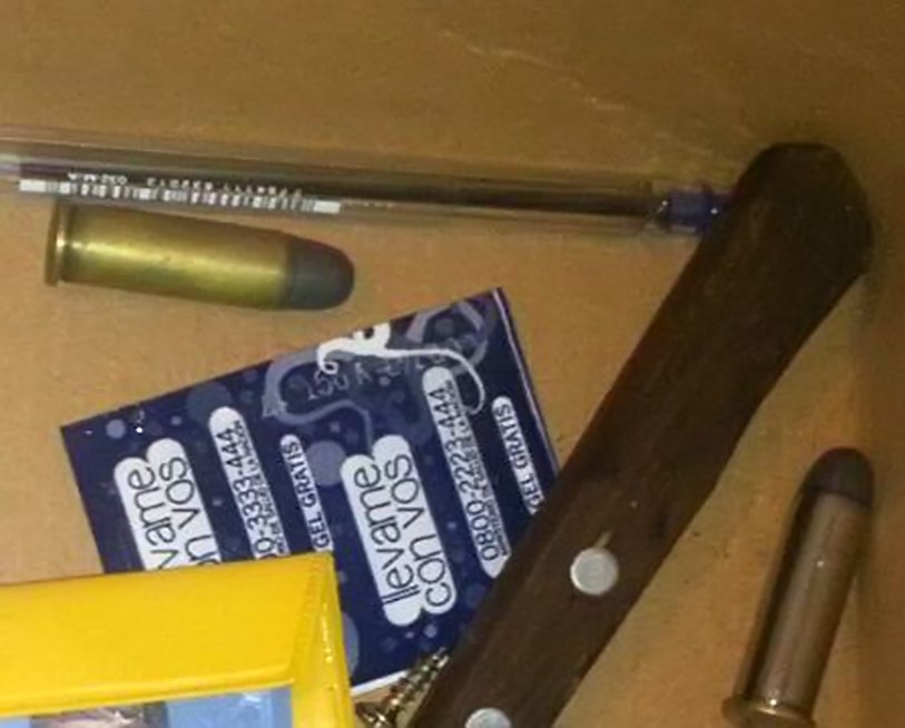 La Policía encontró proyectiles que serán materia de pericias.