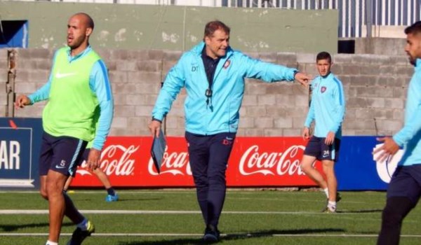 En el entrenamiento de ayer, Blandi se entrenó a la par de sus compañeros. Cerutti, el único diferenciado.