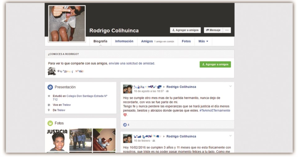 Activa. La cuenta aún no ha sido considerada como “perfil conmemorativo” por Facebook Corporation.