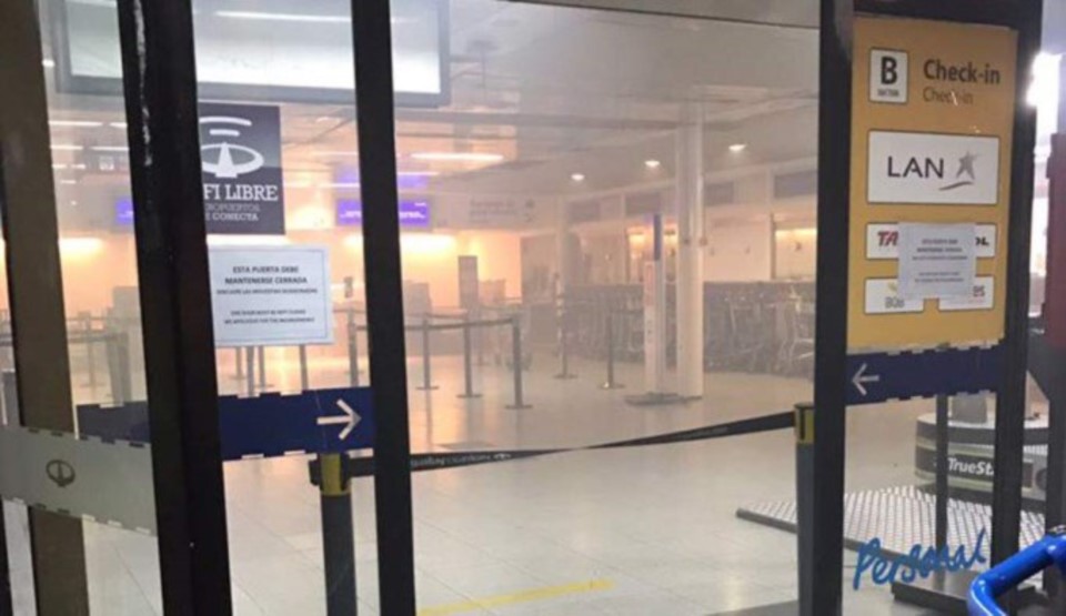 Pánico y evacuados por incendio en hall de Aeroparque.