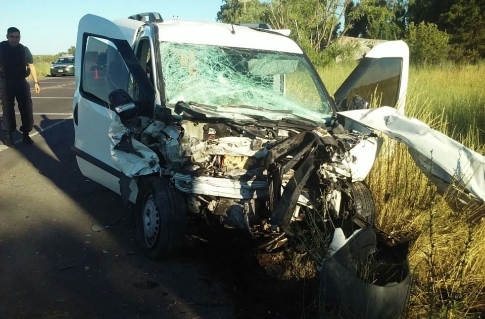 Así quedó el vehículo en el que viajaba la víctima