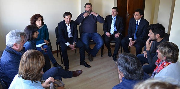 Encuentro. El juez federal recibió a los diputados de la Comisión nacional y les brindó un panorama de la marcha de la sensible causa.