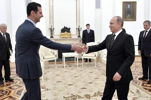 El presidente Assad y su principal sostén geopolítico, Vladimir Putin en una foto de archivo.