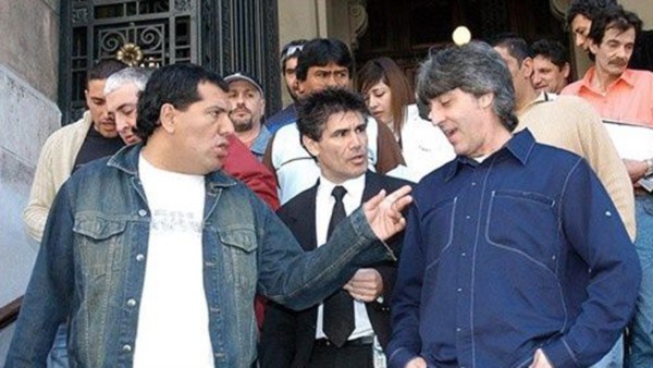 Pereyra junto a Rafa Di Zeo en una imagen de archivo, saliendo de tribunales.