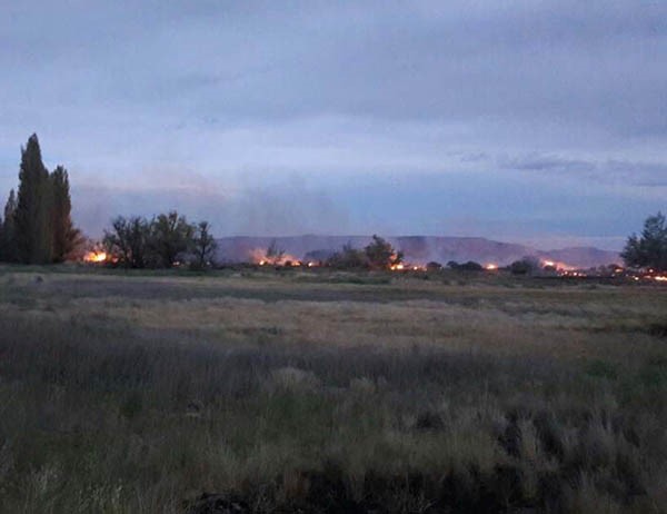 El fuego comenzó el miércoles a la noche. Trabaja Defensa Civil.