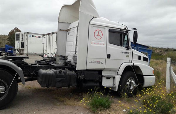 El camión Mercedes Benz fue demorado e incautado en la mañana de ayer en el puesto de Arroyo Verde.