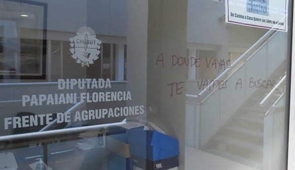 “A donde vayas te vamos a buscar”. La amenza contra la diputada.