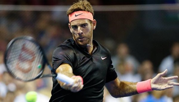 Entretenida exhibición jugaron Del Potro y Kyrgios en el Luna Park. El australiano sabe dar show.