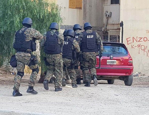 GEOP. Hubo varios allanamientos y cooperaron fuerzas especiales.
