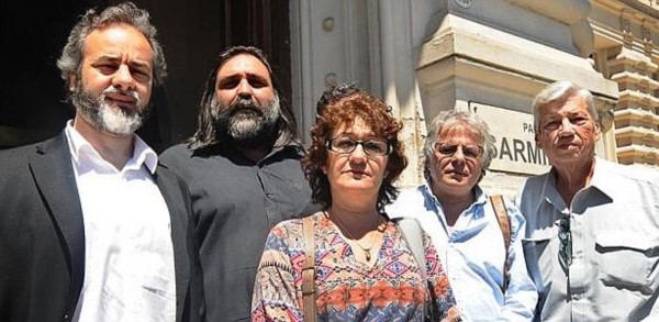 Eduardo López, Roberto Baradel y Sonia Alesso, entre los voceros de la medida de fuerza decidida este viernes.