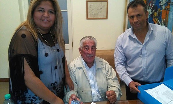 Huichaqueo recibió a Cruz Montiel y Mario Pichiñán.