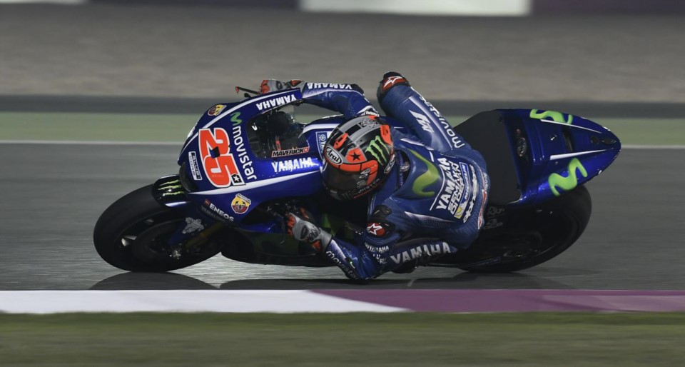 Maverick Viñales sobre la Yamaha en Qatar