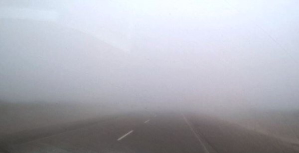 En algunos tramos la niebla dificulta la visibilidad
