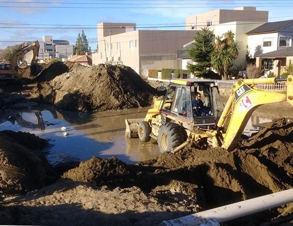 Los trabajos que se llevan a cabo en la zona de Comodoro Rivadavia.