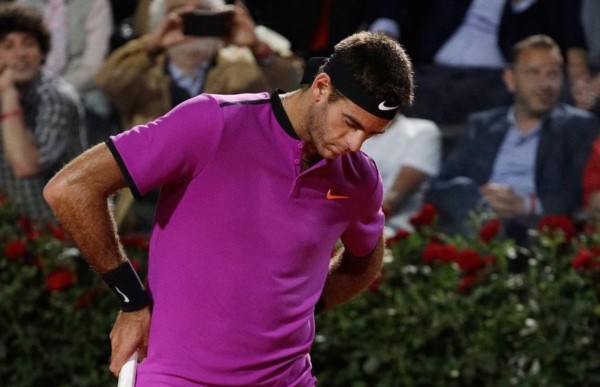 Djokovic no le dio oportunidades y eliminó a Del Potro en cuartos.