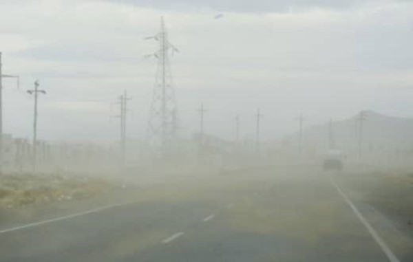 Las ráfagas superaron los 110 km/h