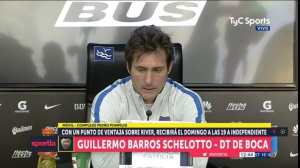Barros Schelotto: "Centurión va a concentrar y vamos a esperar al domingo para ver si juega".